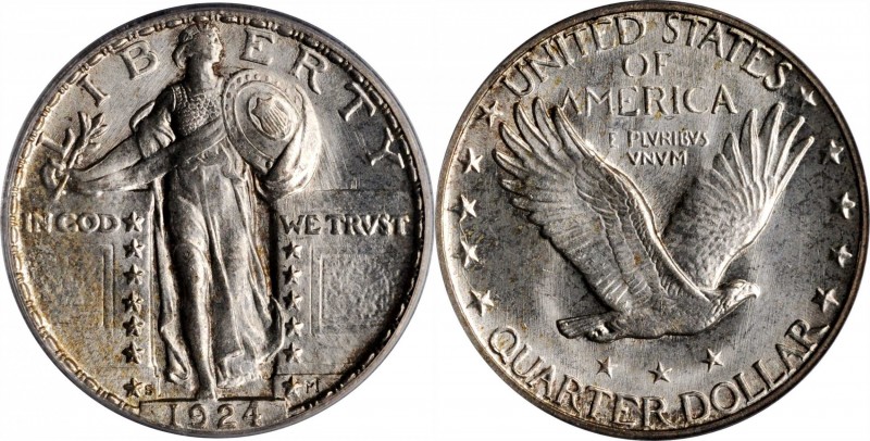 Standing Liberty Quarter
1924-S Standing Liberty Quarter. MS-65 (PCGS). CAC. OG...