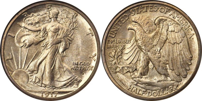 Walking Liberty Half Dollar
1917-S Walking Liberty Half Dollar. Obverse Mintmar...