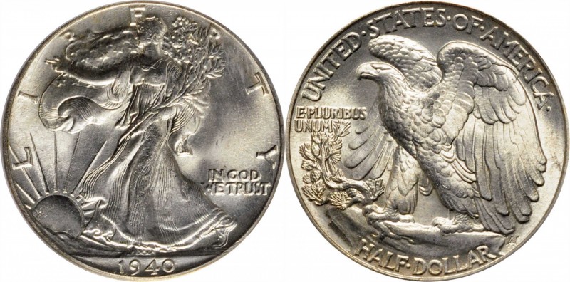 Walking Liberty Half Dollar
1940 Walking Liberty Half Dollar. PS Set.
Both exa...