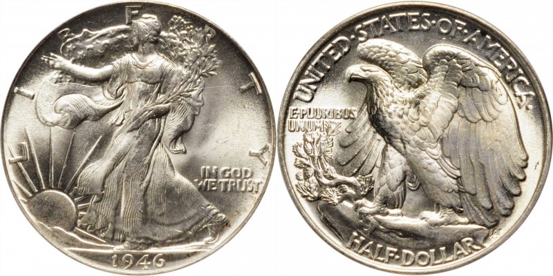 Walking Liberty Half Dollar
1946 Walking Liberty Half Dollar. PDS Set. MS-65 (P...