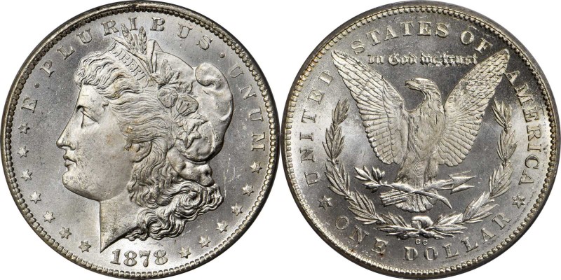 Morgan Silver Dollar
1878-CC Morgan Silver Dollar. MS-65 (PCGS). CAC. OGH.
Ful...