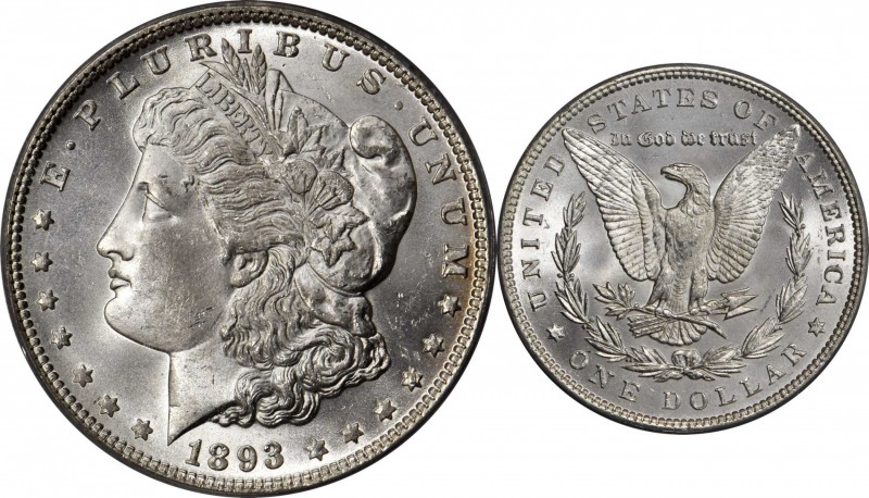 Morgan Silver Dollar
1893 Morgan Silver Dollar. MS-65 (PCGS). CAC. OGH.
Here i...