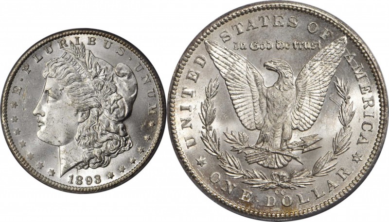 Morgan Silver Dollar
1893-CC Morgan Silver Dollar. MS-64 (PCGS). OGH.
This exa...