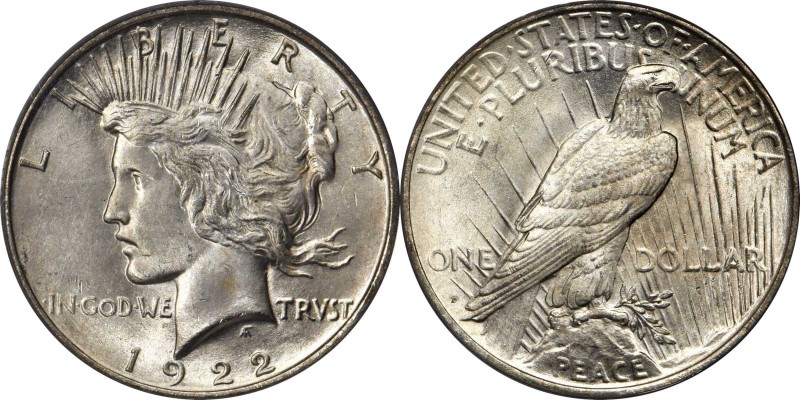 Peace Silver Dollar
1922-D Peace Silver Dollar. MS-66 (PCGS). CAC. OGH.
This l...