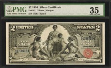 Silver Certificates
Fr. 247. 1896 $2 Silver Certificate. PMG Choice Very Fine 35.
This Educational Deuce is a true cherry for a mid-grade example. I...