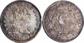 Flowing Hair Silver Dollar
1795 Flowing Hair Silver Dollar. BB-18, B-7. Rarity-3. Three Leaves. EF Details--Cleaned (PCGS).
Retoned quite nicely in ...