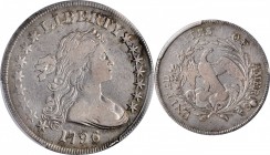 Draped Bust Silver Dollar
1796 Draped Bust Silver Dollar. BB-65, B-5. Rarity-4. Large Date, Small Letters. VF Details--Cleaned (PCGS).
Boldly define...
