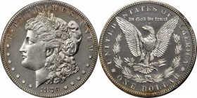 Morgan Silver Dollar
1879 Morgan Silver Dollar. Proof-62 (PCGS).
Dusted with pale silvery iridescence, both sides are further enhanced by partial cr...