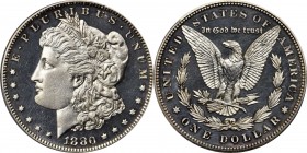 Morgan Silver Dollar
1880 Morgan Silver Dollar. Proof-64 (PCGS). CAC.
Fully impressed satin to softly frosted design elements appear to float atop d...