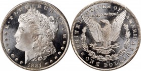 Morgan Silver Dollar
1881-CC Morgan Silver Dollar. MS-67 PL (PCGS).
An exceptional Top Pop example from this coveted Carson City issue. Considerable...
