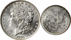 Morgan Silver Dollar
1881-O Morgan Silver Dollar. MS-66 (PCGS).
A brilliant, frosty premium Gem with a sharp strike and exceptionally well preserved...