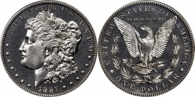 Morgan Silver Dollar
1887 Morgan Silver Dollar. Proof-62 (PCGS). CAC.
Brilliant silver-white surfaces allow ready appreciation of a universally refl...