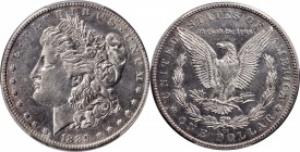 Morgan Silver Dollar
1889-CC Morgan Silver Dollar. AU-53 (PCGS).
Boldly defined overall, ample sharpness of detail remains in the more protected are...