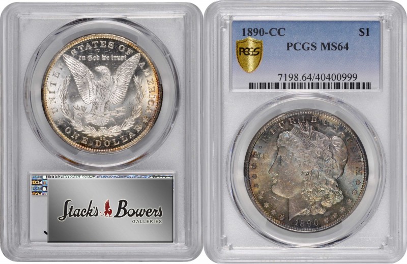 Morgan Silver Dollar
1890-CC Morgan Silver Dollar. MS-64 (PCGS).
Richly toned,...