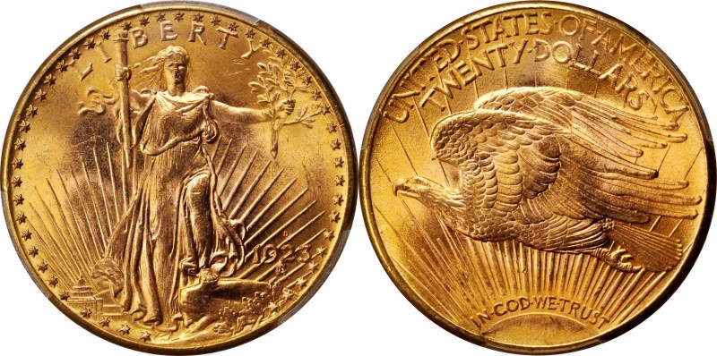 Saint-Gaudens Double Eagle
1923-D Saint-Gaudens Double Eagle. MS-66 (PCGS).
A ...