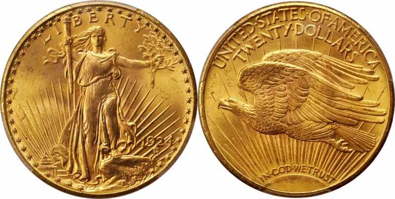 Saint-Gaudens Double Eagle
1924 Saint-Gaudens Double Eagle. MS-66+ (PCGS).
Nic...