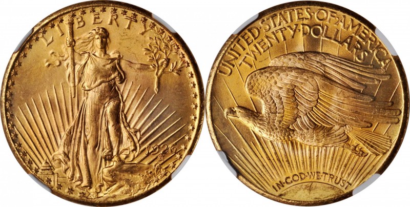 Saint-Gaudens Double Eagle
1926 Saint-Gaudens Double Eagle. MS-66+ (NGC).
An a...