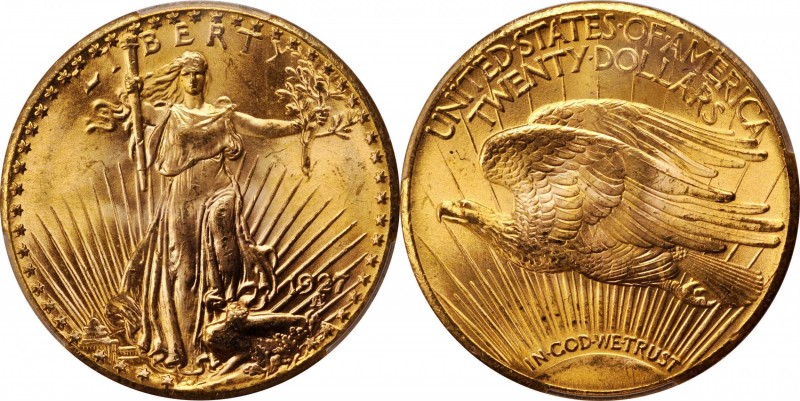 Saint-Gaudens Double Eagle
1927 Saint-Gaudens Double Eagle. MS-66 (PCGS).
This...