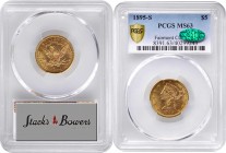 Liberty Head Half Eagle
1895-S Liberty Head Half Eagle. MS-63 (PCGS). CAC.
Exceptional preservation and eye appeal for this formidable condition rar...