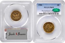 Liberty Head Half Eagle
1906 Liberty Head Half Eagle. JD-1, the only known dies. Rarity-5. Proof-55 (PCGS). CAC.
Light handling separates this highl...