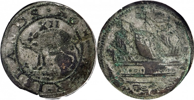 Sommer Islands Shilling
Undated (ca. 1616) Sommer Islands Shilling. BMA Type I,...