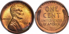 Lincoln Cent
1913 Lincoln Cent. Proof-67+ RB (PCGS). CAC.
This is a magnificent survivor from the coveted Matte Proof series of the early 20th centu...