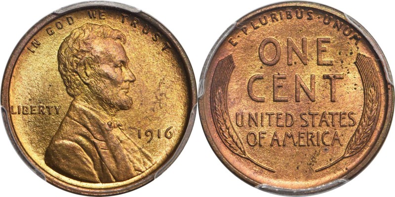 Lincoln Cent
1916 Lincoln Cent. Proof-65 RD (PCGS). CAC.
An enchanting Gem exa...