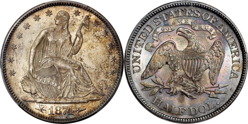 Liberty Seated Half Dollar
1874 Liberty Seated Half Dollar. Arrows. MS-66 (PCGS...