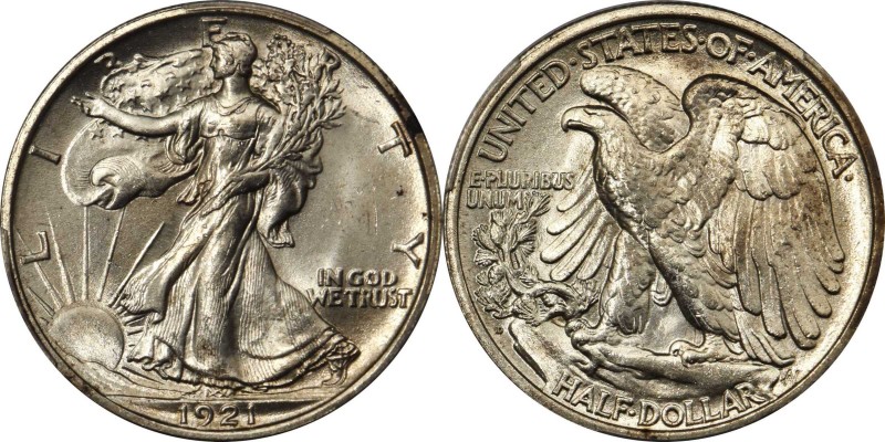 Walking Liberty Half Dollar
1921-D Walking Liberty Half Dollar. MS-65 (PCGS).
...