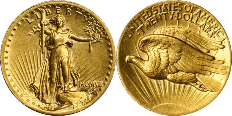 Saint-Gaudens Double Eagle
MCMVII (1907) Saint-Gaudens Double Eagle. High Relie...