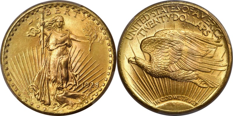 Saint-Gaudens Double Eagle
1928 Saint-Gaudens Double Eagle. MS-67 (PCGS).
The ...