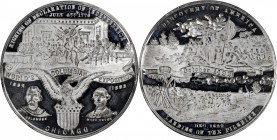 Columbiana
1892-1893 World's Columbian Exposition Declaration of Independence Medal. Eglit-36A, Rulau-X9, var. White Metal. Plain Edge. Prooflike Min...