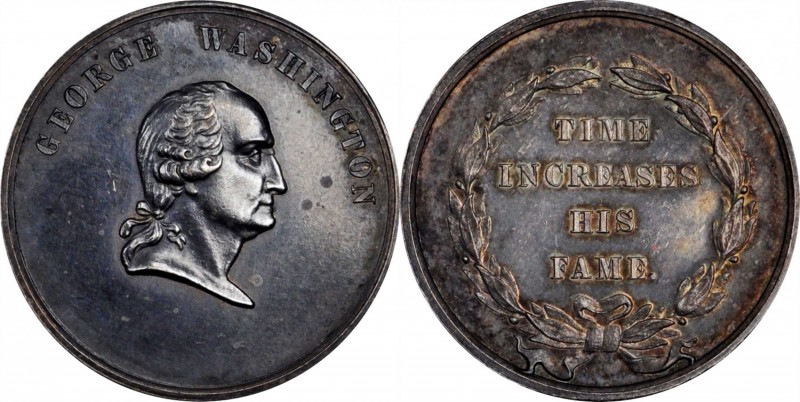 Washingtoniana
Undated (ca. 1861) Time Increases His Fame Medal. By William Kne...