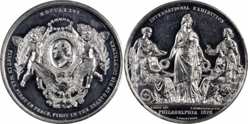 Washingtoniana
1876 Danish Medal. MDCCLXXVI Obverse. Musante GW-932, Baker-426B...