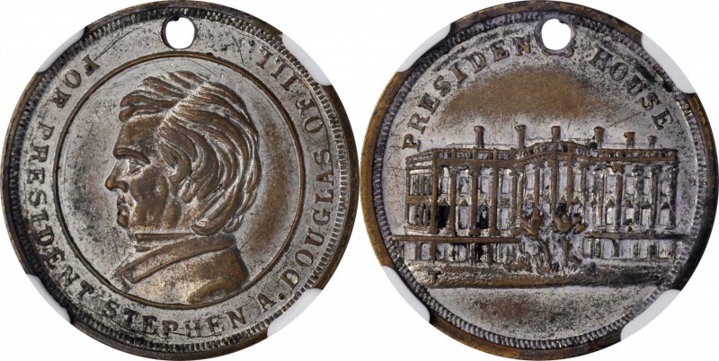 Political Medals and Related
Undated (1860) Stephen Douglas Political Medal. De...