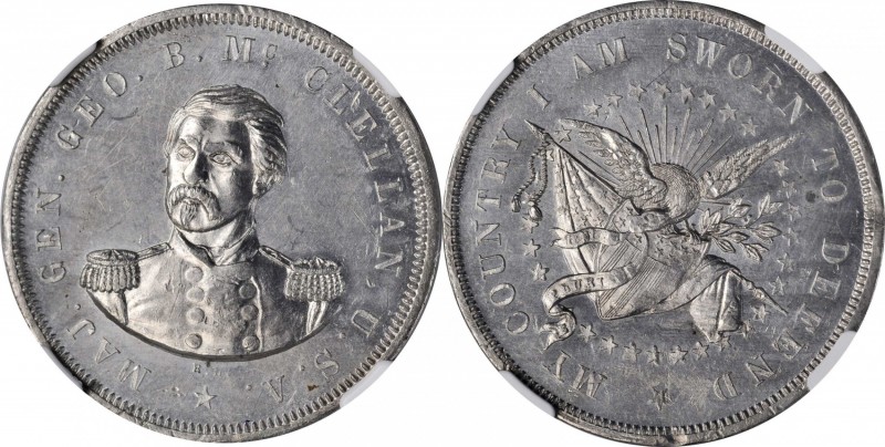 Political Medals and Related
Undated (1864) George M. McClellan Political Medal...