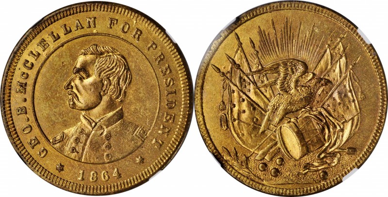 Political Medals and Related
1864 George M. McClellan Political Medal. DeWitt-G...