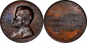 Political Medals and Related
1868 Ulysses S. Grant Campaign Medal. Dewitt-USG 1868-2. Bronze. Mint State.
61 mm.
Estimate: $200