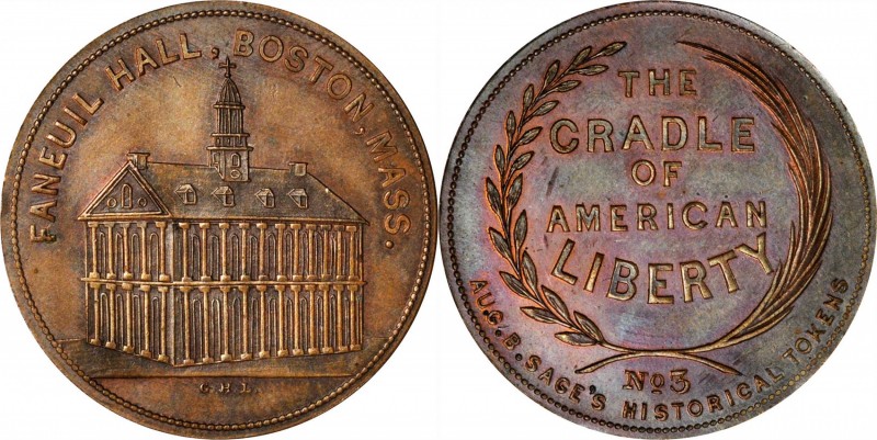 Augustus B. Sage Medals
Undated (ca. 1858) Sage's Historical Tokens -- No. 3, F...
