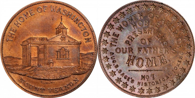 Augustus B. Sage Medals
Undated (ca. 1858) Sage's Historical Tokens -- No. 7, T...