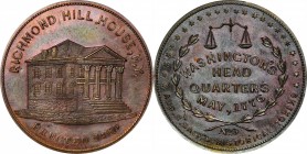 Augustus B. Sage Medals
"1776" (ca. 1858) Sage's Historical Tokens -- No. 9, Richmond Hill House, N.Y. Original. Bowers-9, Musante GW-296, Baker-Unli...