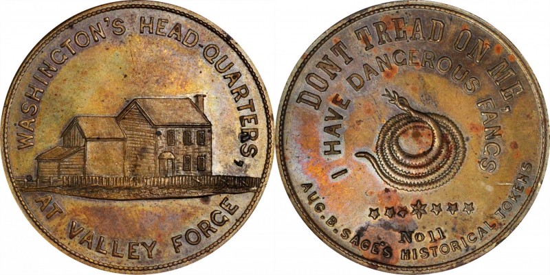 Augustus B. Sage Medals
Undated (ca. 1858) Sage's Historical Tokens -- No. 11, ...