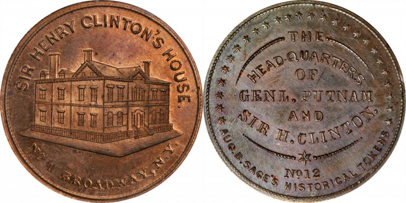 Augustus B. Sage Medals
Undated (ca. 1858) Sage's Historical Tokens -- No. 12, ...
