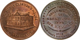 Augustus B. Sage Medals
Undated (ca. 1858) Sage's Historical Tokens -- No. 12, Sir Henry Clinton's House, No. 1 Broadway, N.Y. Original. Bowers-12. D...
