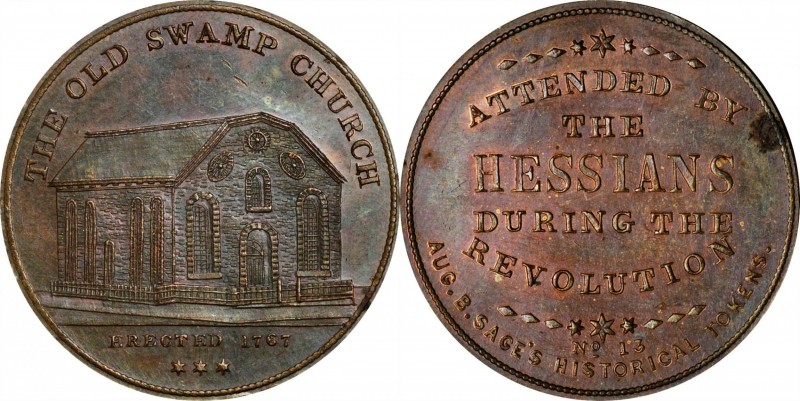 Augustus B. Sage Medals
"1767" (ca. 1858) Sage's Historical Tokens -- No. 13, T...