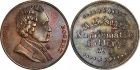 Augustus B. Sage Medals
Undated (1859) Sage's Numismatic Gallery -- No. 2, Henry Bogert. Original. Bowers-2. Die State I. Copper. Plain Edge. Mint St...