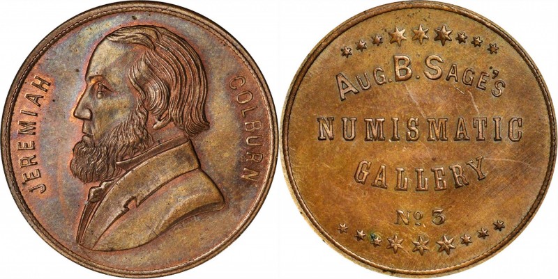 Augustus B. Sage Medals
Undated (1859) Sage's Numismatic Gallery -- No. 3, Jere...