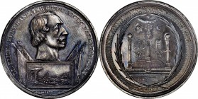 George H. Lovett Medals
1859 Dr. Elisha Kent Kane, Great Arctic Navigator Medal. By George Hampden Lovett. White Metal. Mint State.
50.5 mm. Obv: He...