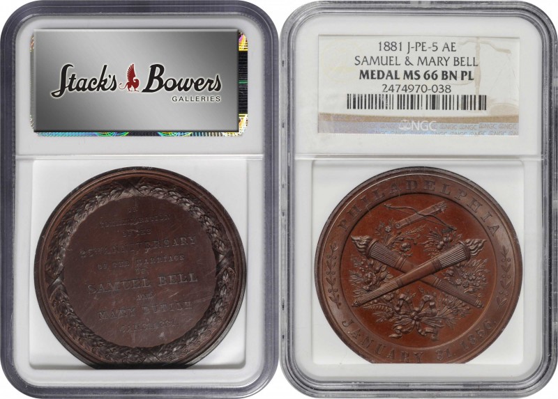 Personal Medals
1881 25th Anniversary of the Marriage of Samuel and Mary Bell. ...