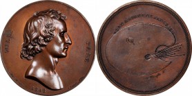 Personal Medals
1848 Will Page Medal. By Charles Cushing Wright. Julian PE-24. Bronze. Mint State.
48 mm.
Estimate: $200